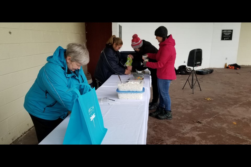 Setting up the hot chocolate station. Sandi Wheeler /SooToday