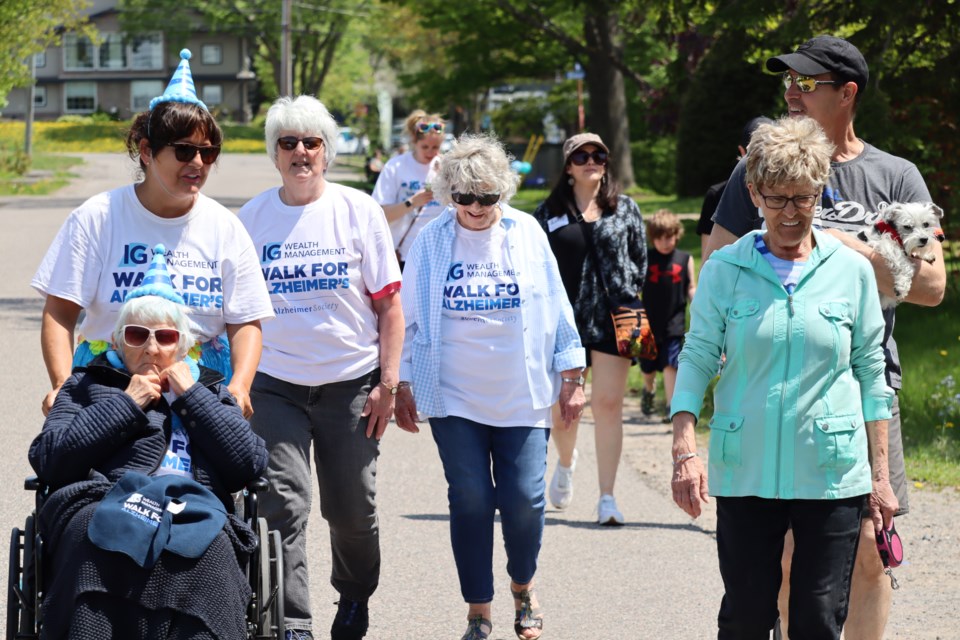 Members of IG Wealth Management and the Alzheimer's Society came together on Sunday to host a walk.