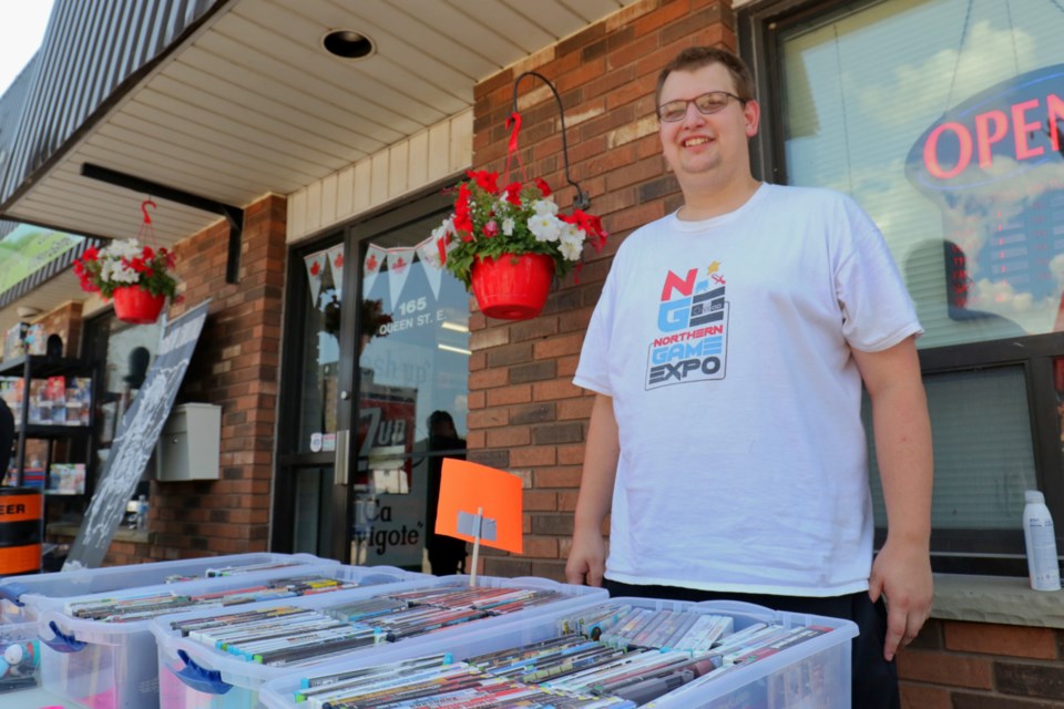 Michael Shanks, a founder of Sudbury's Northern Game Expo, brought a wide selection of retro video games for Saturday's Mini Expo event at Vintage Games 'N Junque. James Hopkin/SooToday 