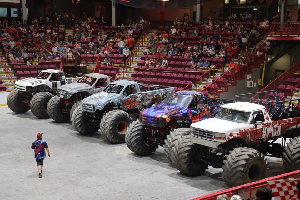 Monster truck enthusiasts packed the GFL Memorial Gardens on Saturday to take in the roars and thrills of the Monster Madness Tour.