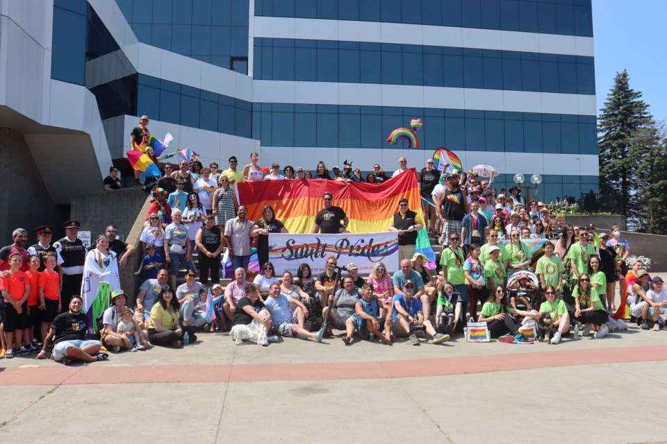2SLGBTQIA+ members, allies, and supporters gathered at City Hall on Sunday to kick off this year's Pridefest. 