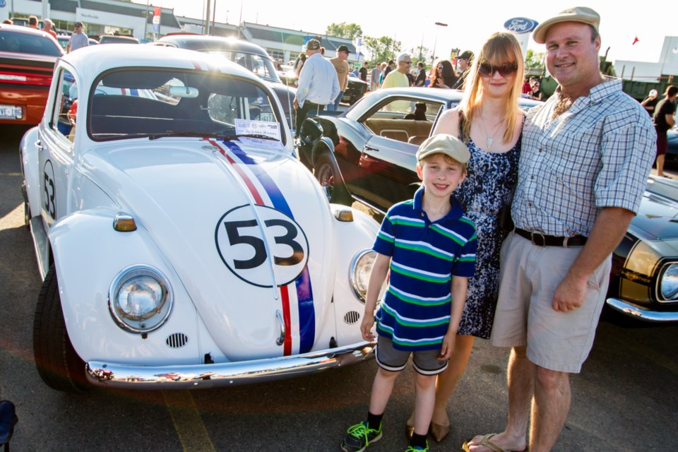 Sean and Angie Pritchard with their 67 VW 'Love Bug' Beetle during the Queen Street Cruise car and bike show at Highland Ford on Friday, June 17, 2016. Donna Hopper/SooToday