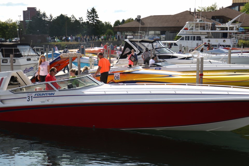 Boaters from Canada and the United States fired up their engines for this year's Sault Ste. Marie Poker Run at Bondar Marina Saturday morning. It's the third year for the event, which takes boaters on a poker run to Thessalon and St. Joseph Island before coming back to the Sault in the afternoon. James Hopkin/SooToday