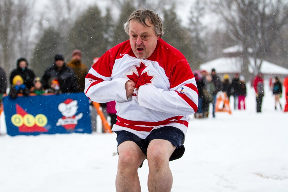 The 55th annual Bon Soo Polar Bear Swim at Bellevue Park on Sunday, Feb. 11, 2018. Donna Hopper/SooToday