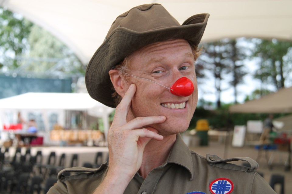 Grup, a popular Toronto clown, appeared at the Roberta Bondar Pavilion during the final day of the Sault’s third annual Fringe North International Theatre Festival, supported by the Arts Council of Sault Ste. Marie and District, Aug. 18, 2019. Darren Taylor/SooToday