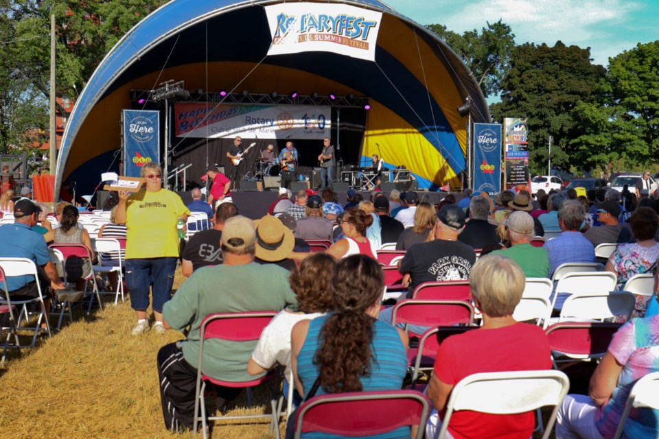People took in some live entertainment during Thursday's musical performances on stages one and two during this year's edition of Rotaryfest. James Hopkin/SooToday