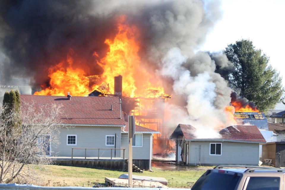 The Valiquettes' home on Huron Street West in Thessalon was destroyed by a massive fire on Dec. 14, 2023.