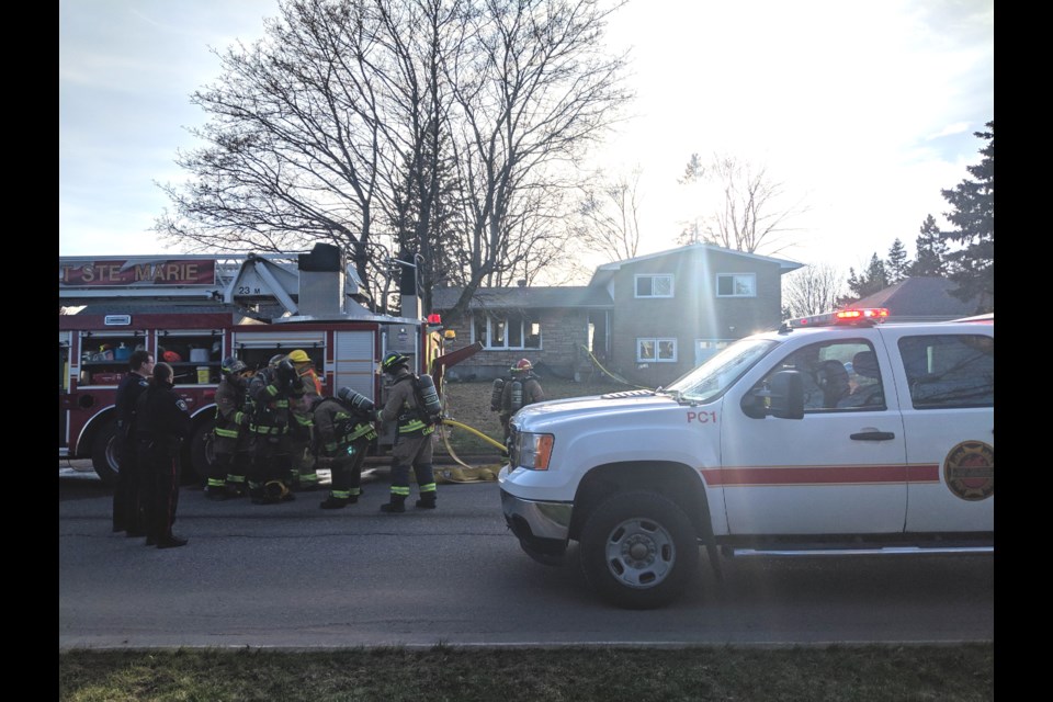 A home in the 200 block of Reid Street was damaged by fire early Monday evening. Carol Martin/SooToday