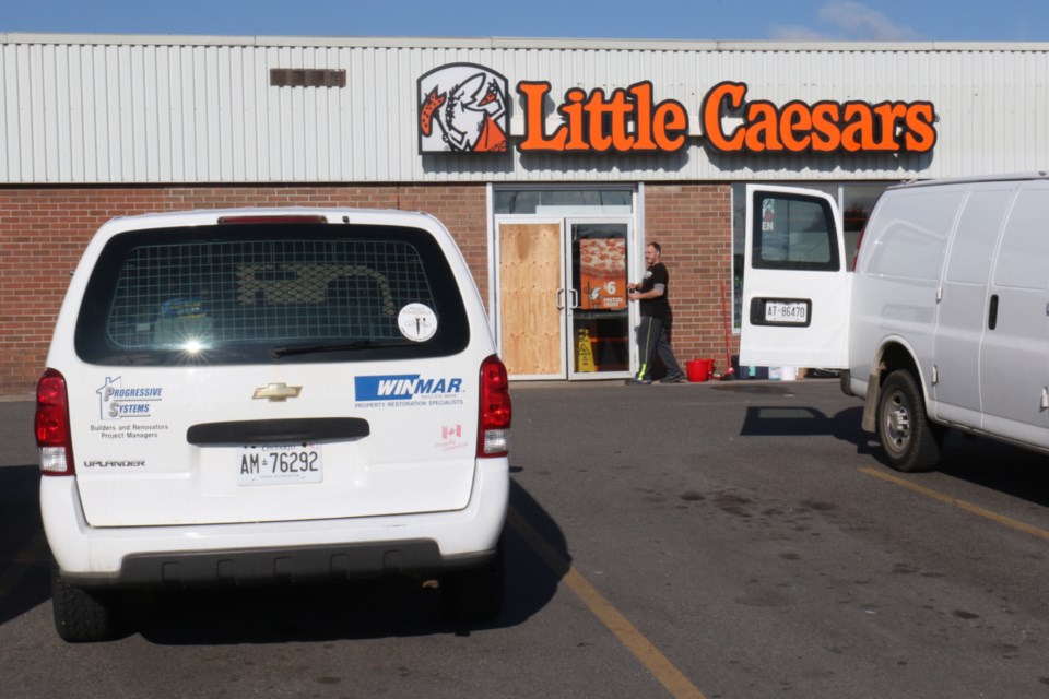 Sault Ste. Marie Fire Services responded to a dryer fire at the Little Caesars on Second Line West shortly after 3 a.m. Thursday. The cause of the fire is under investigation. James Hopkin/SooToday