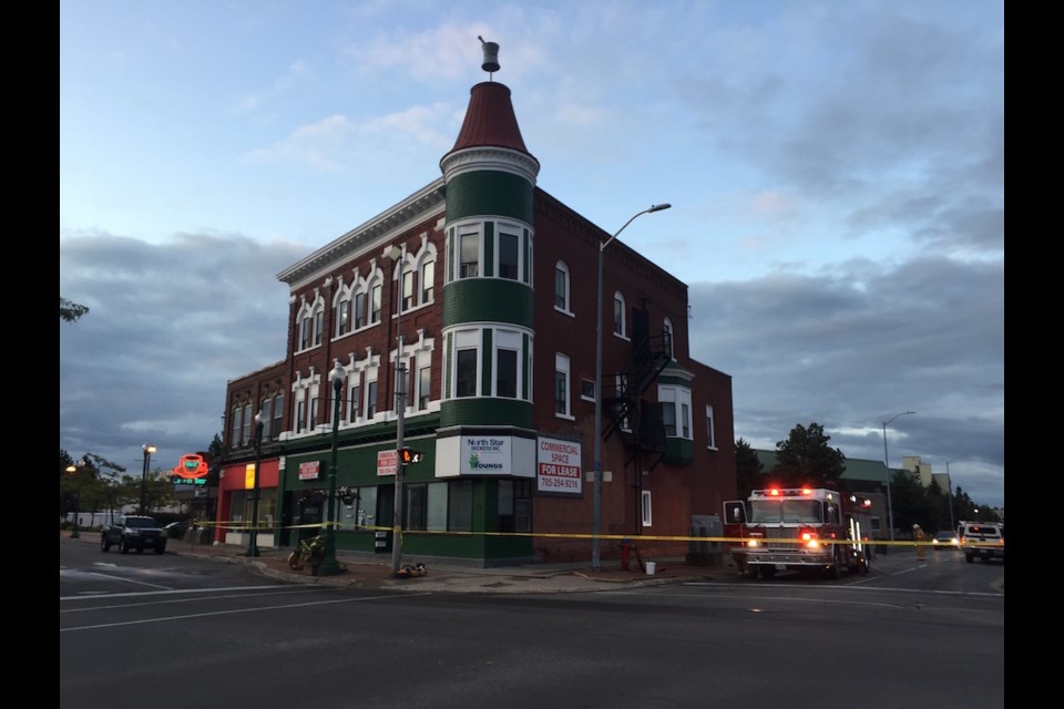 Sections of Queen Street East are closed until further notice following a residential fire downtown. David Helwig/SooToday