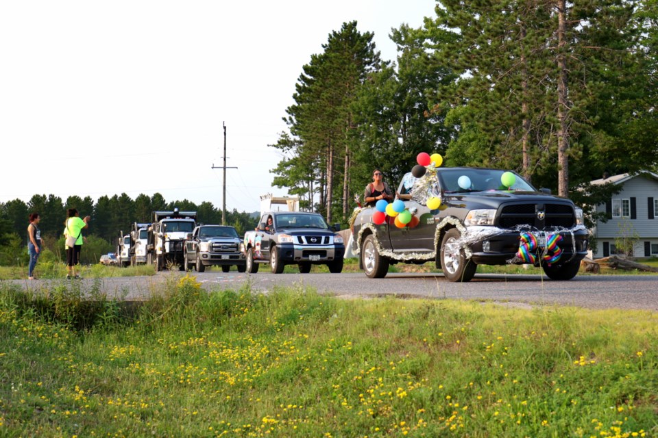 Highway 17B through Garden River First Nation was closed to traffic for a community parade Sunday evening. It's part of the annual Community Days event, which runs throughout the week leading up to next weekend's pow wow. James Hopkin/SooToday