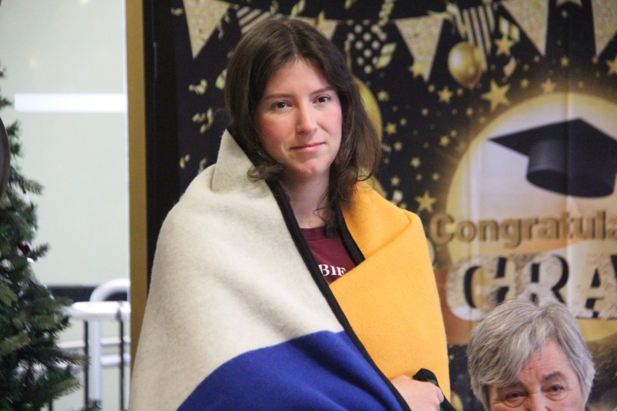 In a heartfelt ceremony at the Missanabie Cree First Nation office, family and friends gathered to honour Dr. Jordin Fletcher