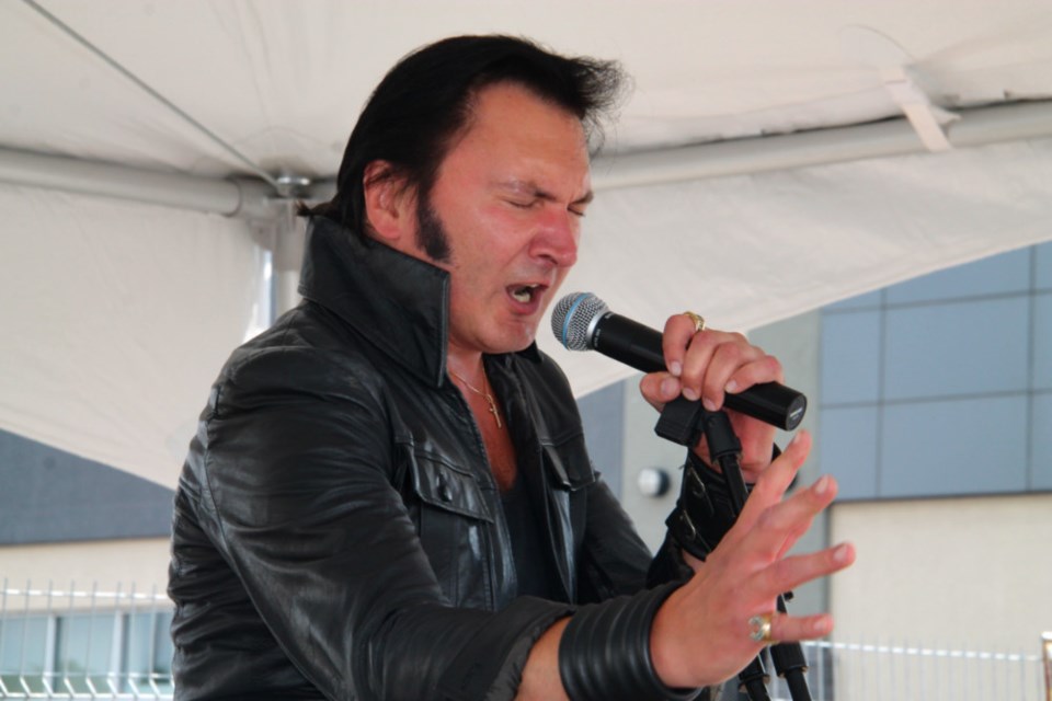 Giovanni’s server and Elvis impersonator Larry Tschekalin wowed the audience as Giovanni’s celebrated their 40th anniversary in business at 516 Great Northern Rd., Aug. 19, 2018. Darren Taylor/SooToday
