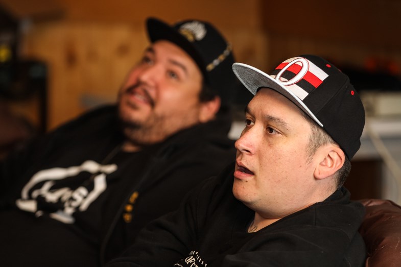 A Tribe Called Red take part in a Q&A session at Sault College's Enji Maawnjiding Centre on May 3, 2014. The event was hosted by Passport to Unity in conjunction with the Sault College Native Student Council and included special guest Waubgeshig Rice
