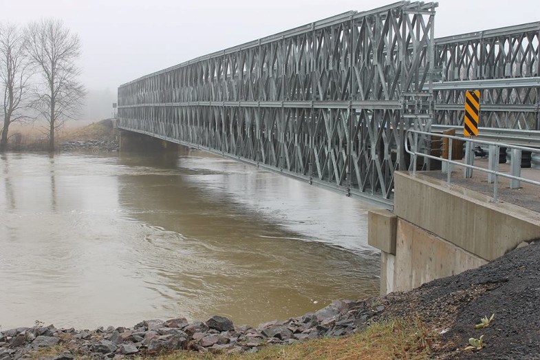 The new bailey bridge over the Goulais River is pictured in this supplied photo.