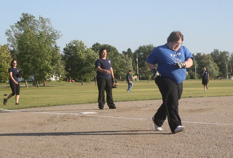 Sault Ste. Marie EMT team members prove themselves to be good sports.