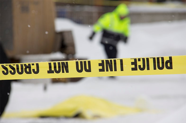 Police tape at the scene of a fatality under investigation on February 11, 2015 at the Sleep Inn in Sault Ste. Marie. Kenneth Armstrong/SooToday