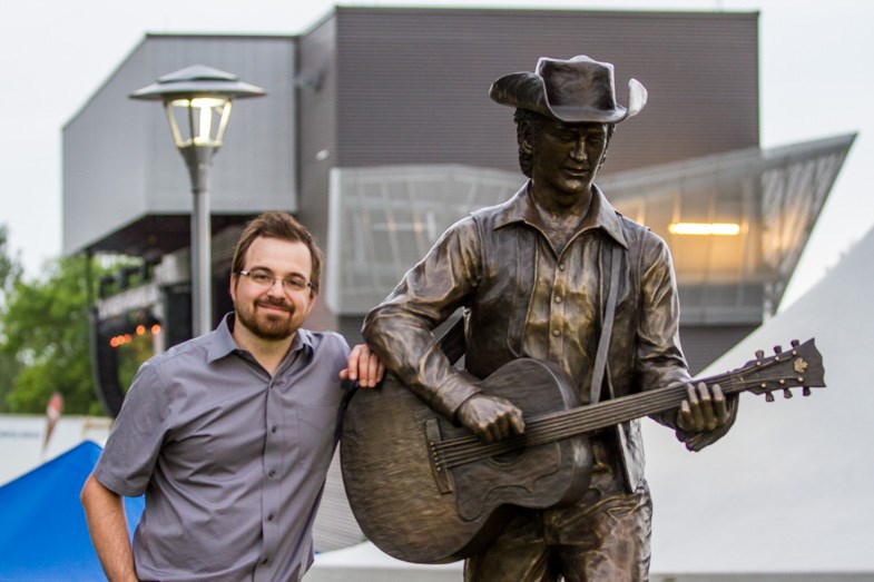 The Stompin' Tom statue created by artist Tyler Fauvelle was revealed at the Northern Lights Festival Boreal in Sudbury on Friday, July 3, 2015. Donna Hopper/SooToday
