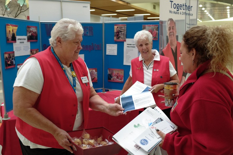 Garda Schoales (left) and Lorraine Ralph (right) represented the Sault Area Hospital and the Algoma District Cancer Program at a volunteer recruitment fair put on by Volunteer Sault Ste. Marie on October 2nd and 3rd 2015 at the Station Mall. Photo by Jeff Klassen.