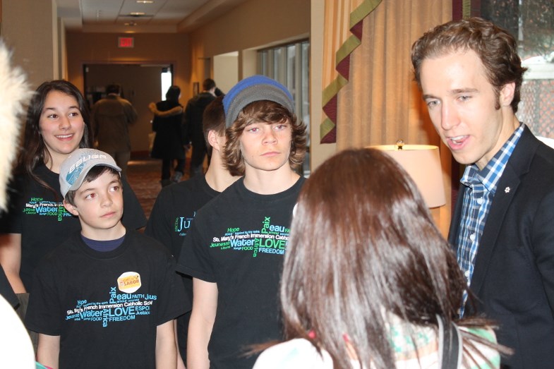 Kielburger with St. Mary's French Immersion students