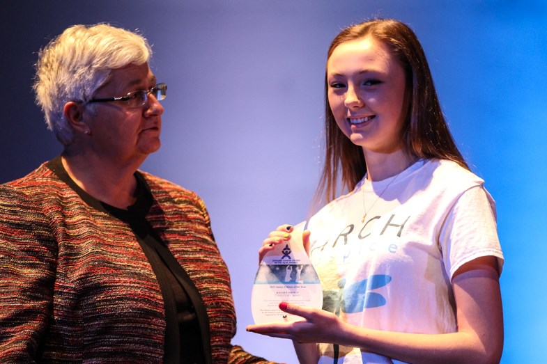White Pines Grade 12 student Kelsey Hroch was presented with the Ontario Junior Citizen of the Year award on April 30, 2014. She's raised almost $40,000 for ARCH selling handmade keychains, bookmarks and zipper pulls.