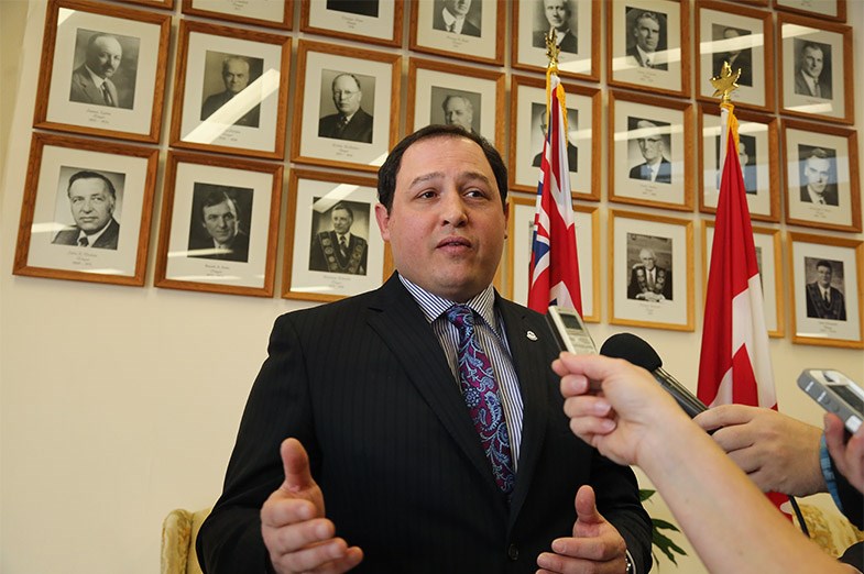 Mayor Christian Provenzano speaks on January 21, 2015 in Sault Ste. Marie immediately after a meeting at the Civic Centre. Kenneth Armstrong/SooToday