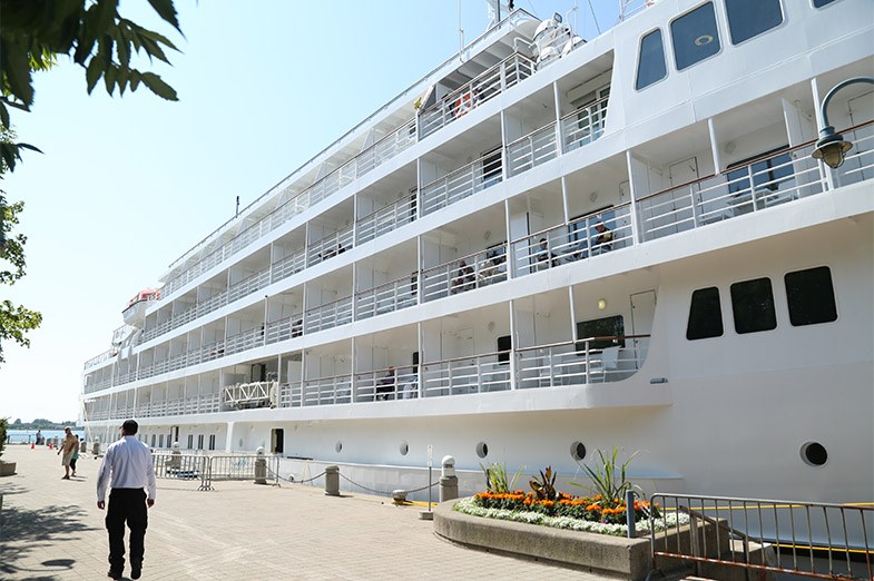The Pearl Mist has a capacity of 210 passengers and is expected to bring approximately 1200 toursits to Sault Ste. Marie this year. SooToday.com/Kenneth Armstrong