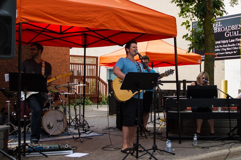 The Summitband from the Summit Church performs during the 2nd annual Square One Block Party, Saturday, August 23, 2014. Donna Hopper/SooToday.com