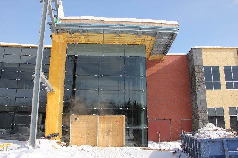 Main entrance of the new St. Marys College at Second Line and Pine.