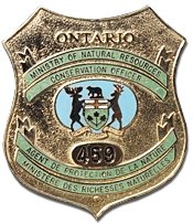ONTARIO MNR CONSERVATION OFFICER PATCH L+F,Ministry of Natural Resources dnr co. 