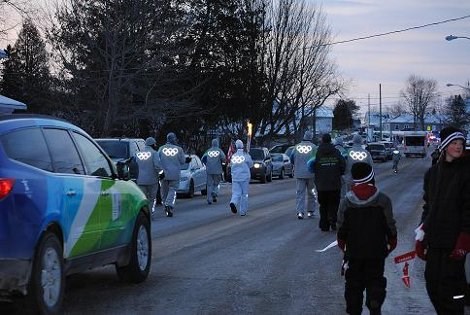 Olympic Torch Relay in Thessalon - photo by Eve Webb, Simply Photography, Bruce Mines