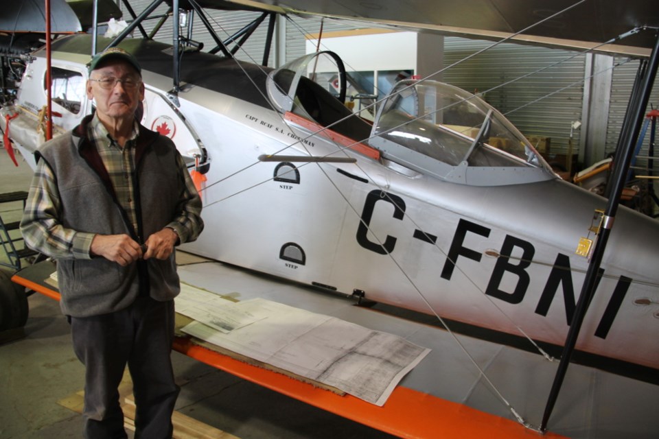 The Sault's John Lalonde and a team of volunteers have worked on this Fox Moth reproduction aircraft for 20 years. Darren Taylor/SooToday