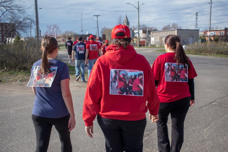 BDO Canada’s Sault Ste. Marie office rode with images of their recently deceased and former manager Wayne Russell on their back at the Heart and Stroke Foundation's 2017 Big Bike charity ride last week. Russell had for years organized the event. Jeff Klassen/SooToday