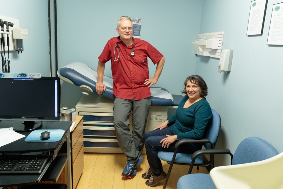 Dr. Al McLean and his wife, nurse Susan McLean, practice at a free Thursday walk-in medical clinic at the Neighbourhood Resource Centre. Jeff Klassen/SooToday