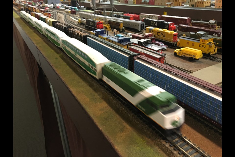 A sampling of some of the rich detail poured into the Sault Ste. Marie Model Railroad Club’s miniature railroad and surrounding miniature city, on display at Wellington Square Mall, Feb. 17, 2018. Darren Taylor/SooToday