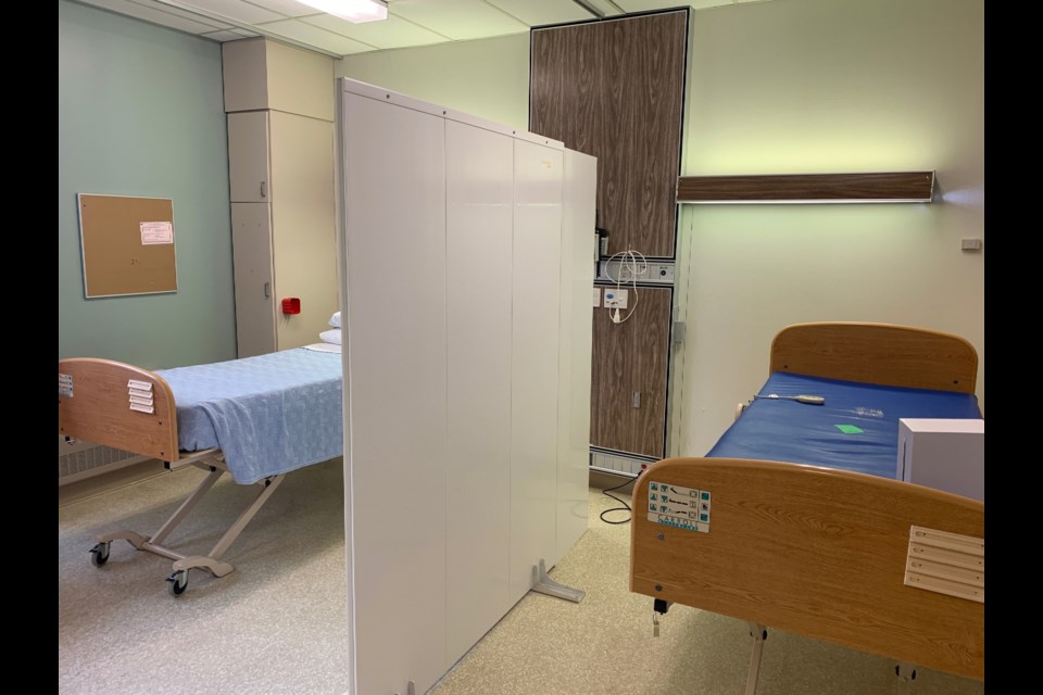 Trusscore's TempWall modular wall system in use at Hanover and District Hospital. Photo supplied