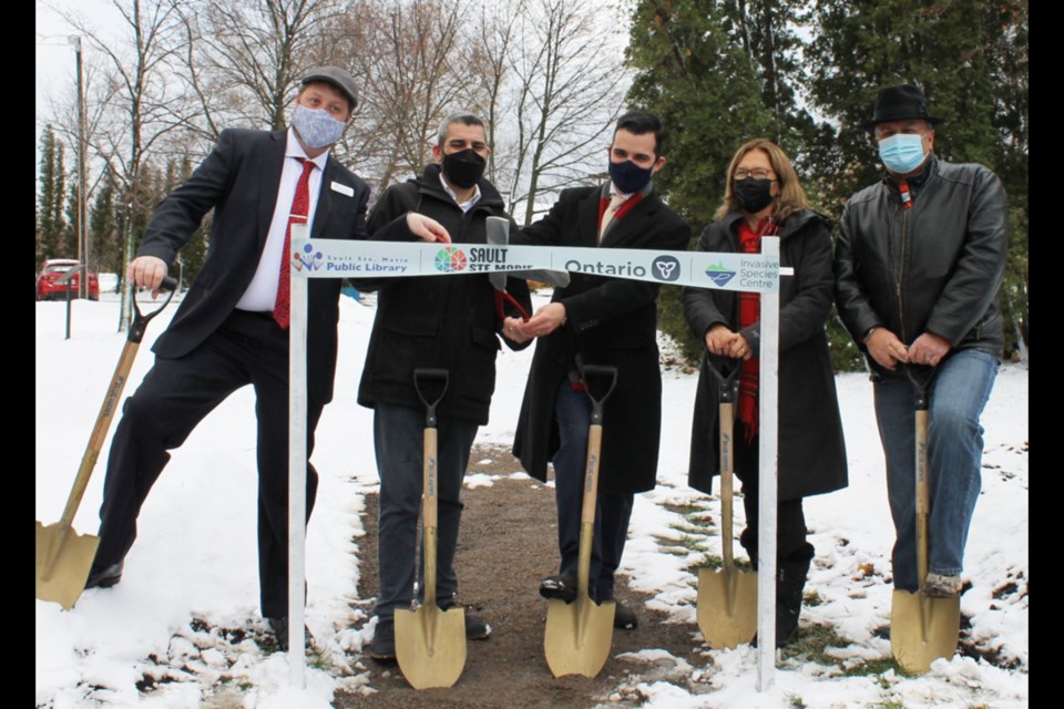 Groundbreaking at the future home of the new Biodiversity Garden.