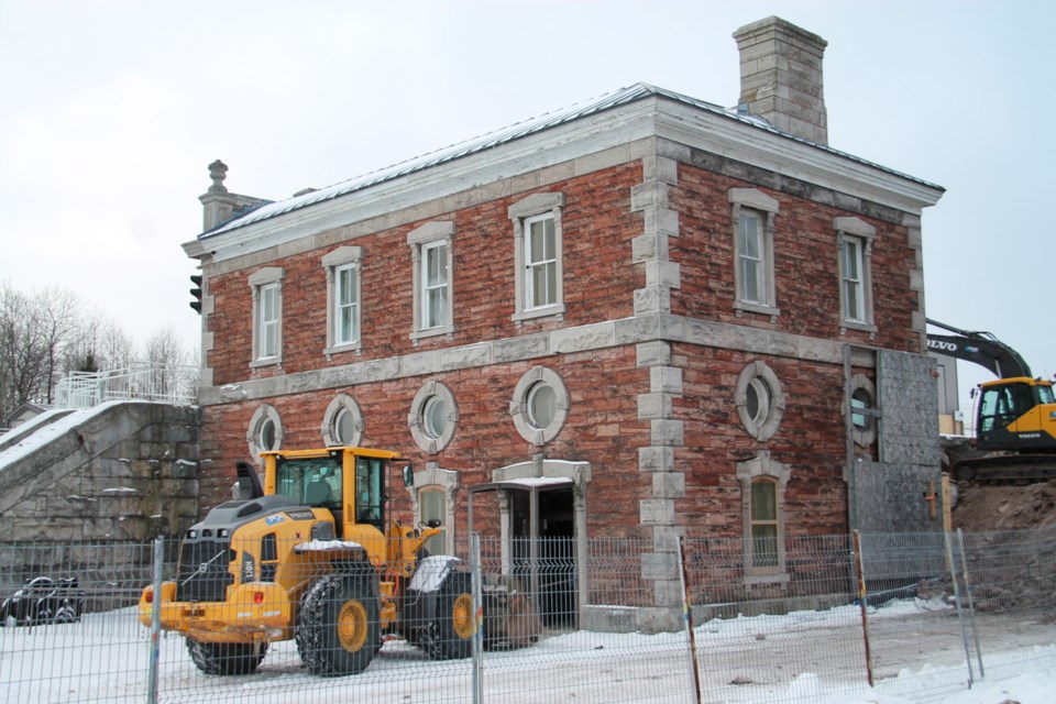 The exterior of the Sault Ste. Marie Canal National Historic Site’s Powerhouse building, Jan. 11, 2024.