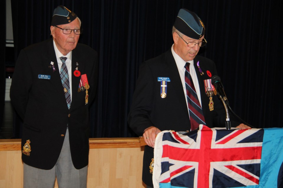 Veterans, Legion members, army, navy and air force cadets, elected officials and members of the public gathered for an indoor ceremony at Royal Canadian Legion Branch 25 to remember the pilots who fought in the Battle of Britain, referred to in 1940 as the ‘finest hour’ for those pilots by Sir Winston Churchill, Sept. 22, 2019.