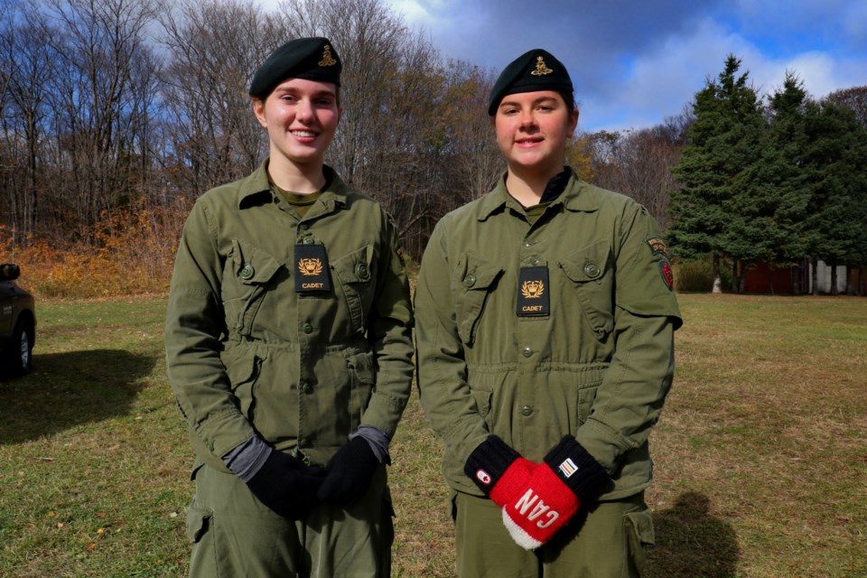 Master warrant officers Cassandra Breckenridge, left, and Grace Assiginack both represented the local 2310 Royal Canadian Army Cadets during national cadet camps this past summer. James Hopkin/SooToday