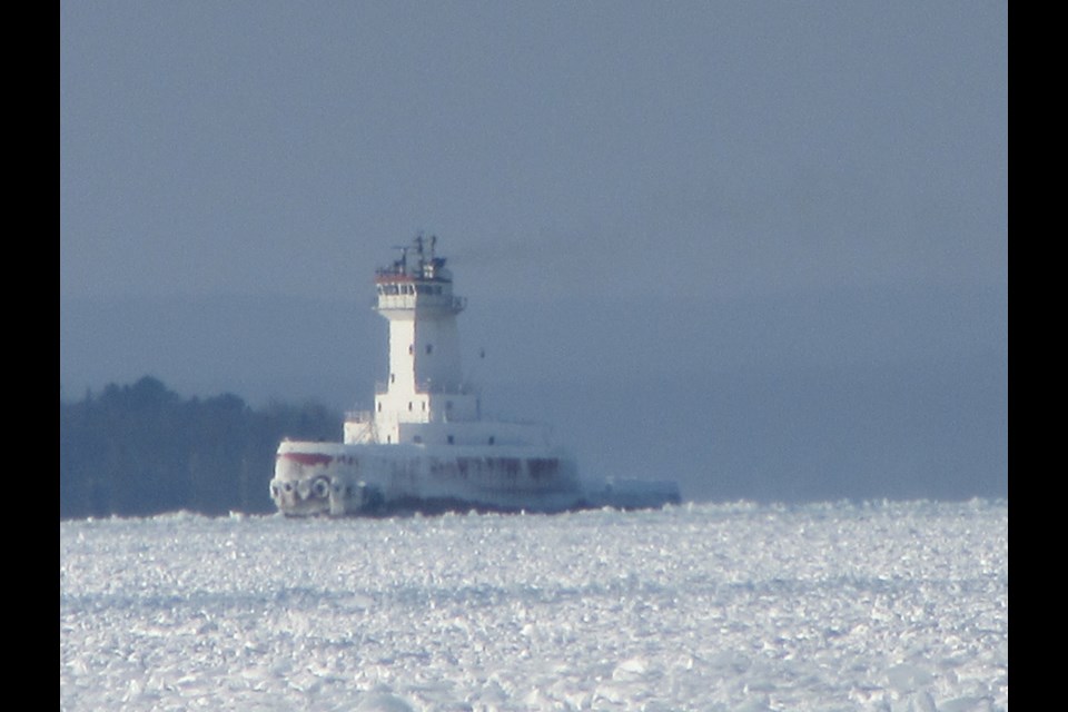 Seen on the St. Marys River near Gros Cap on Jan.6, 2018. Photo courtesy of Yvan Besner