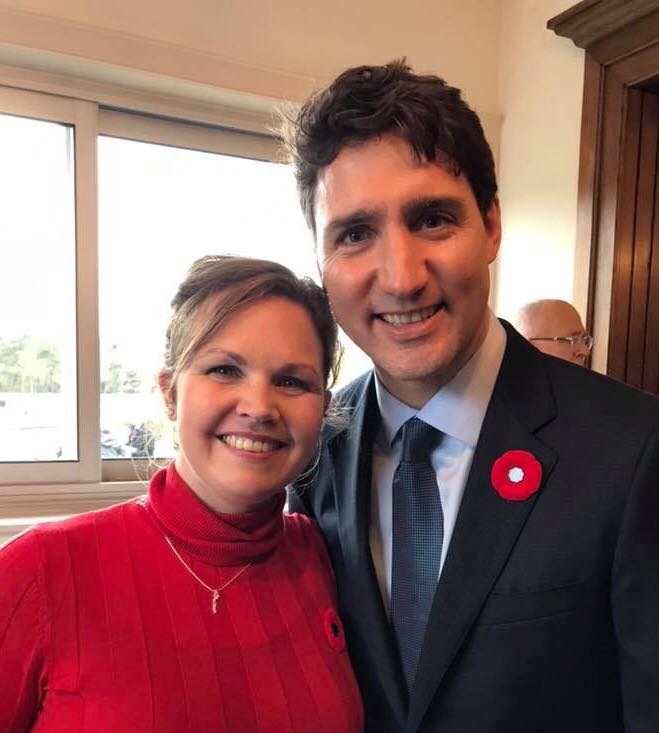 20181110-Prime Minister Justin Trudeau and Mary Beth Brooks Facebook photo