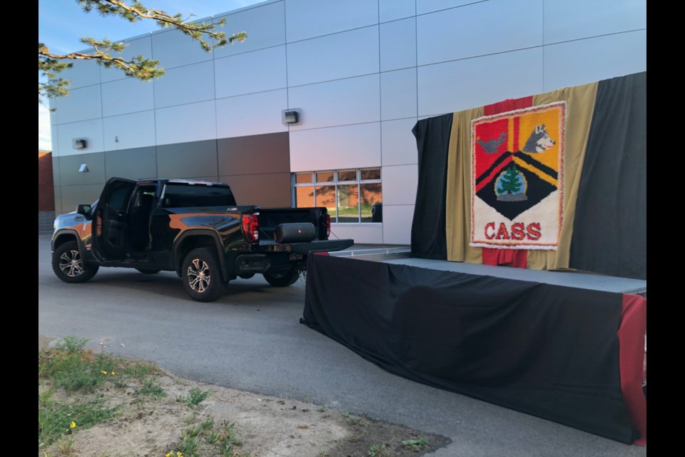 A total of 72 graduating students from Central Algoma Secondary School (CASS) will receive their high school diplomas on this mobile stage over a two-day period in late June. 