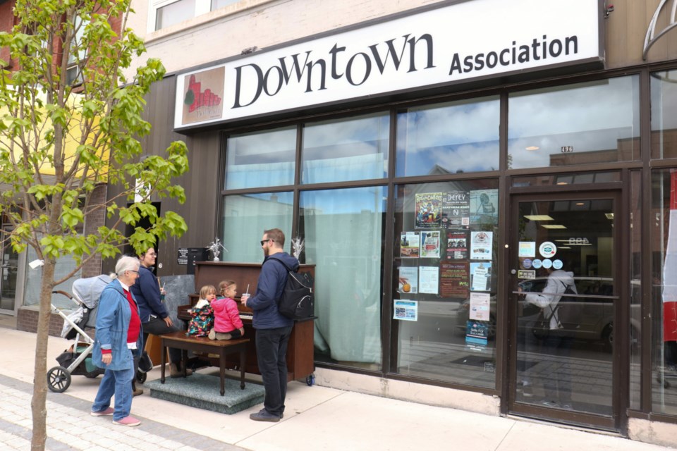 The Sault Downtown Association unveiled a piano that will be made available sporadically for public use downtown. 