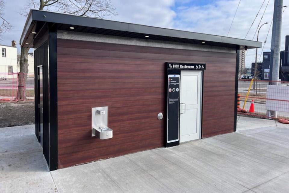 A self-cleaning washroom by Quebec-based Urben Blu, installed at various municipalities in recent years, including a handful in Ontario