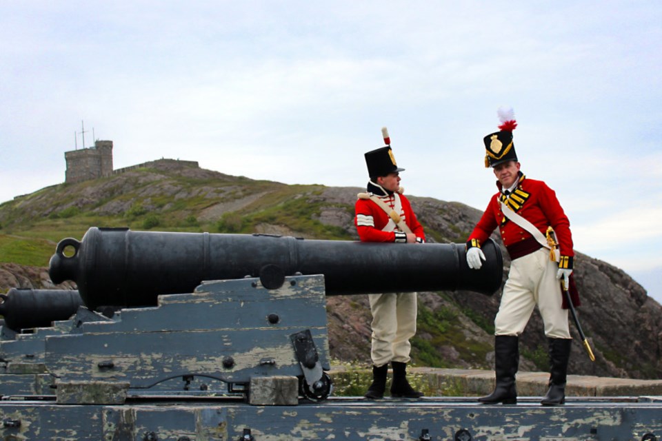 Military interpreters from Signal Hill National Historic Site in Newfoundland will be on hand for this year’s annual Ghost Walk on the grounds of Fort St. Joseph National Historic Site Aug. 18. Photo supplied by Parks Canada