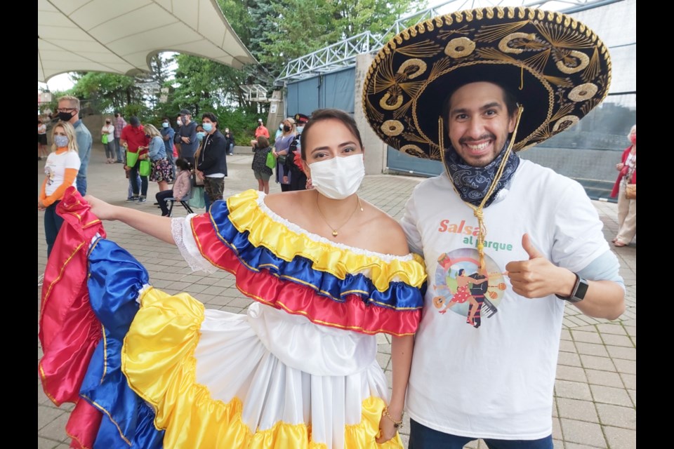 Members of the Northern Ontario Latin-Hispanic Association (NOLHA) and friends enjoyed NOLHA’s Salsa al Parque (Dancing in the Park) cultural gathering and celebration at the Roberta Bondar Pavilion, Sept. 11, 2021. Darren Taylor/SooToday 
