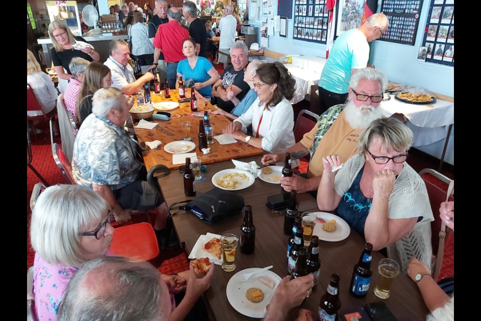 Royal Canadian Legion Branch 25 members held a celebration as the existing branch building closes in anticipation of a new building on Great Northern Road, July 26, 2022.