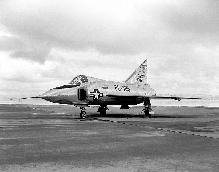 Convair F-102 fighter and interceptor, what USAF Pilot 1st Lt. Gaylord Treu would have flown. NASA image