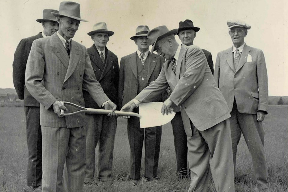 Ashton Snowdon is shown, third from the left, during a 1949 sod-turning ceremony at the F.J. Davey Home
